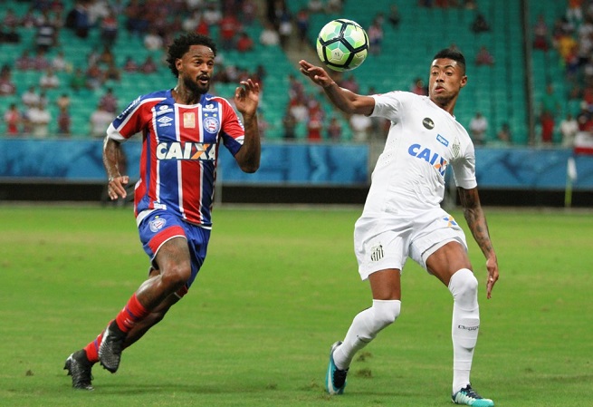 Bahia vence o Santos por 3 a 1 e mira classificação para a Libertadores