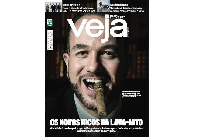Capa da revista Veja desta semana revolta advogados “não ricos”
