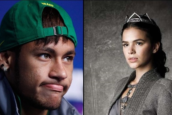 Neymar pede a Marquezine “sem beijos, por favor” na estreia de novela