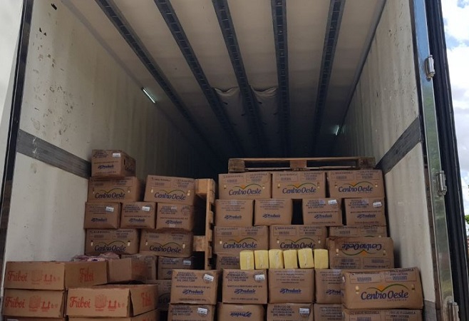 Carga roubada de 17 toneladas de queijo é recuperada em Nova Itarana