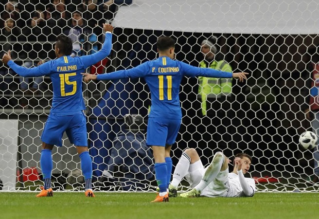 Brasil vence amistoso com a Rússia por 3 a 0; veja os gols