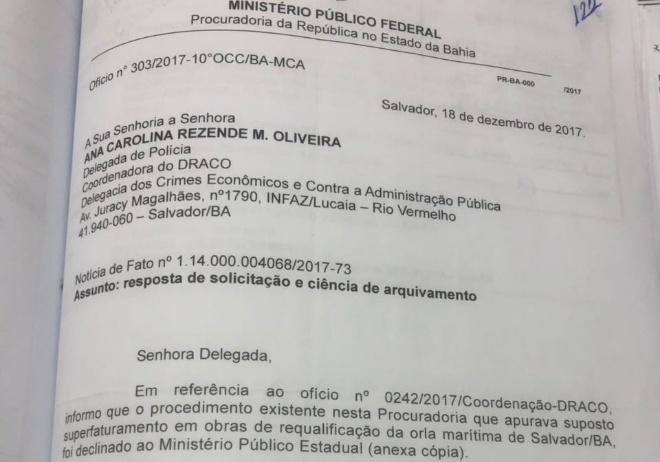SSP-BA diz que investigação de obra na Barra segue no âmbito estadual