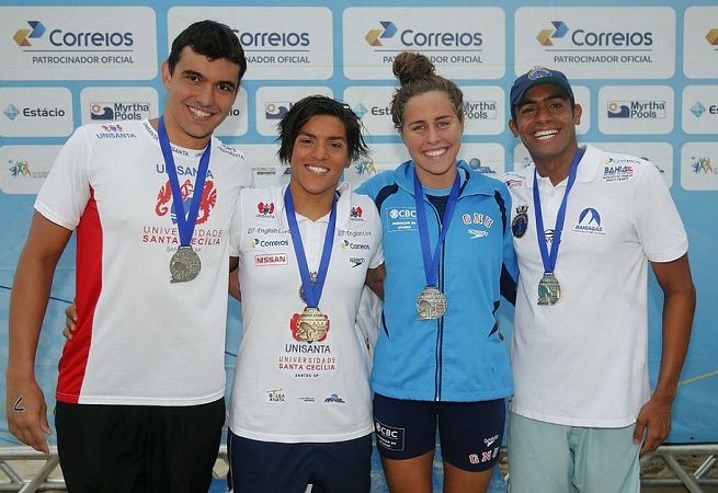 Ana Marcela e Allan do Carmo vencem maratona aquática do Troféu Maria Lenk