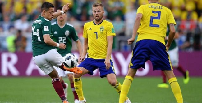 Suécia aplica 3 a 0 no México, mas ambas avançam às Oitavas; veja os gols