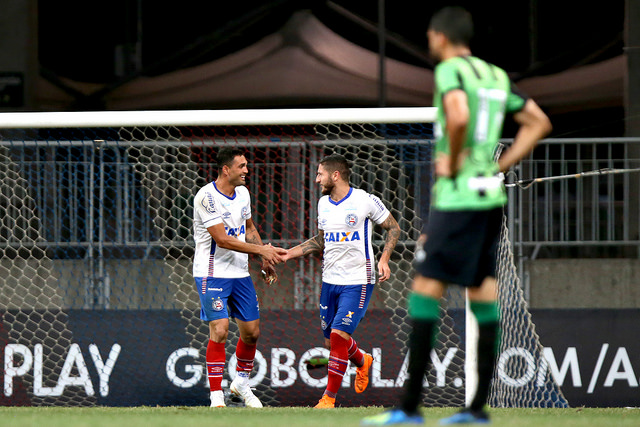 Bahia faz 1 a 0 no América-MG e sobe para 11º; veja o gol