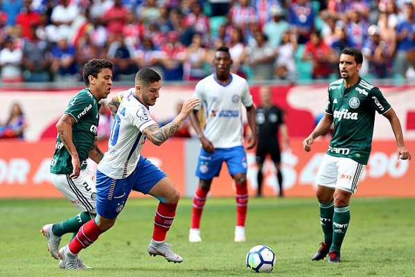 Bahia e Palmeiras empatam em 1 a 1 na Fonte; veja os gols