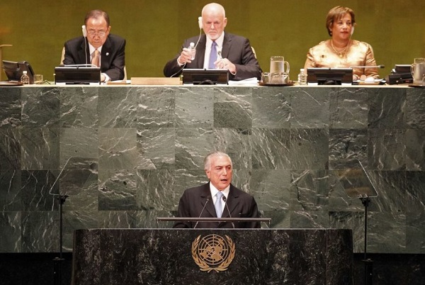 Na ONU, Temer aponta desafios para a integridade da ordem mundial