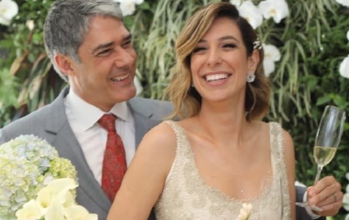 William Bonner e a fisioterapeuta Natasha Dantas se casam em São Paulo
