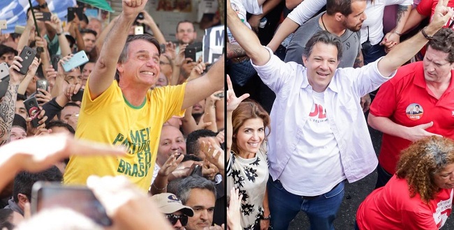 Pesquisa CNT/MDA: Bolsonaro tem 42,6% dos votos válidos contra 27,8% de Haddad