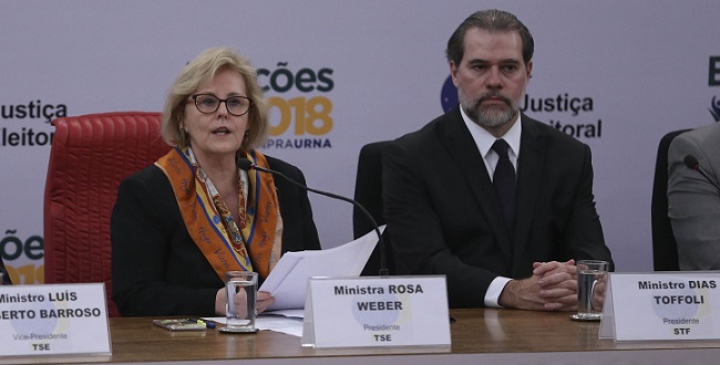 Presidentes do STF e do TSE parabenizam Bolsonaro pela eleição