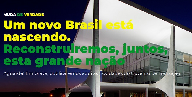 PSL lança #PortalMudaDeVerdade para divulgar ações do governo de transição