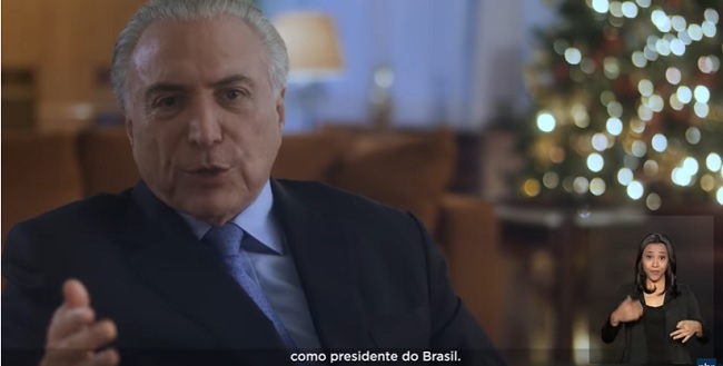 Em rádio e TV, Temer diz que gostaria de ter deixado “um Brasil ainda melhor”