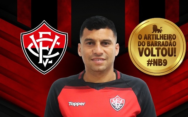 Ídolo da torcida rubro-negra, Neto Baiano assina com o Vitória até maio