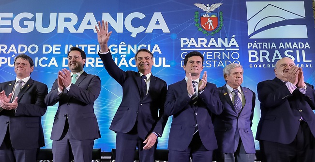 Bolsonaro e Moro inauguram Centro Integrado de Inteligência na região Sul