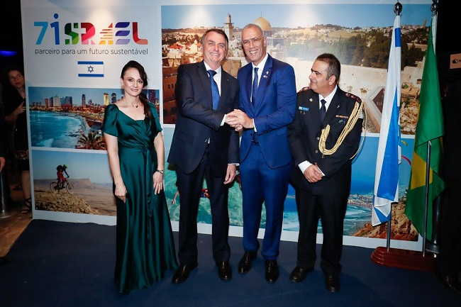 Bolsonaro participa de comemoração pelos 71 anos do Estado de Israel
