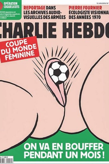Revista francesa de humor Charlie Hebdo satiriza Copa do Mundo de Futebol Feminino na França
