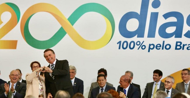 Bolsonaro destaca 200 dias de governo sem denúncias de corrupção