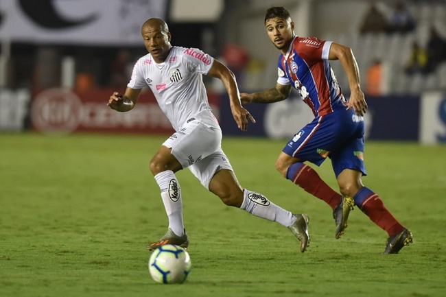 Fora de casa, Bahia perde por 1 a 0 para o Santos; veja o gol