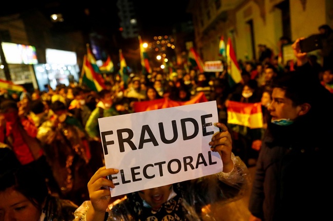 Brasil não reconhece reeleição de Evo Morales na Bolívia