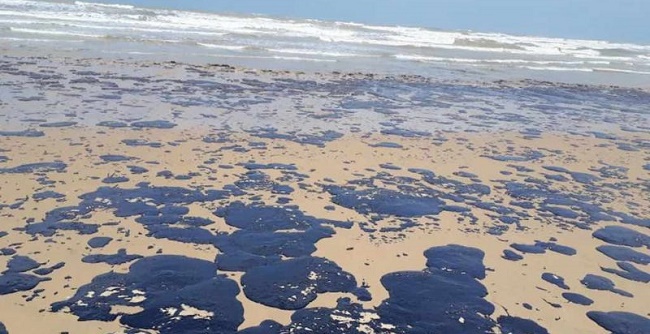 Manchas de óleo chegam à foz do Rio Parnaíba no Piauí