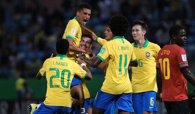 Brasil vence Angola por 2 a 0 e avança no Mundial Sub-17