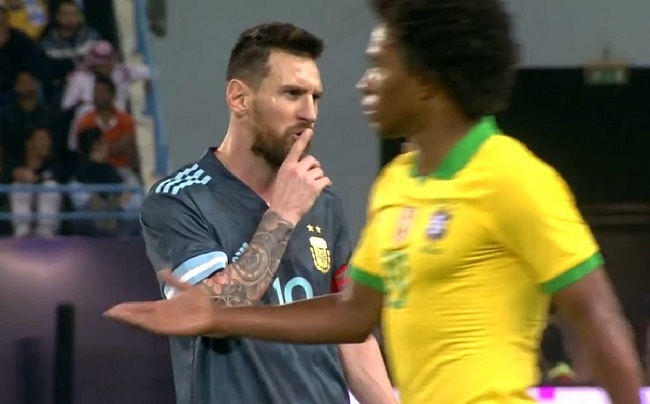 Messi mandou Tite calar a boca durante amistoso entre Brasil e Argentina