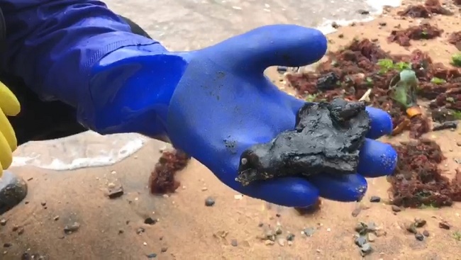 Fragmentos de óleo chegam às praias de Vitória do Espírito Santo