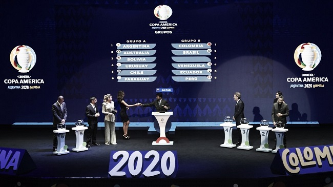 Conmebol define grupos e confrontos da Copa América 2020
