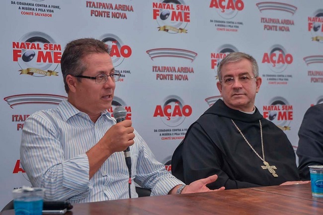 Fecomércio-BA e Arena Fonte Nova apoiam a campanha “Natal sem fome”