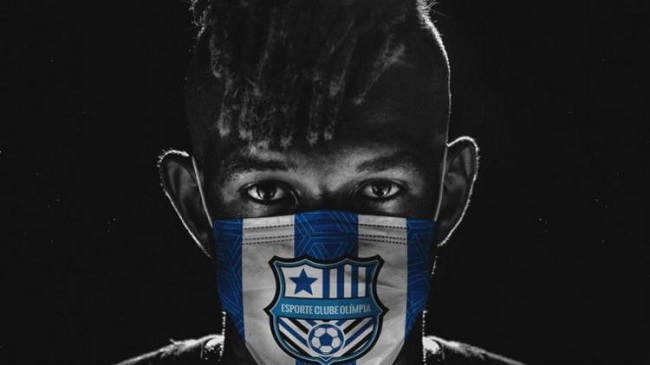 Talisca e Esporte Clube Olímpia lançam campanha para distribuição de máscaras