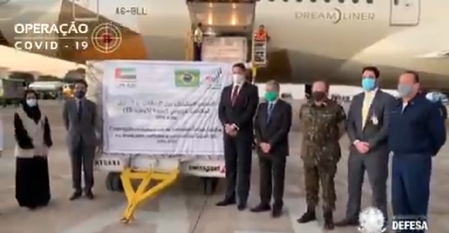 Emirados Árabes doam 10 toneladas de materiais de saúde ao Brasil