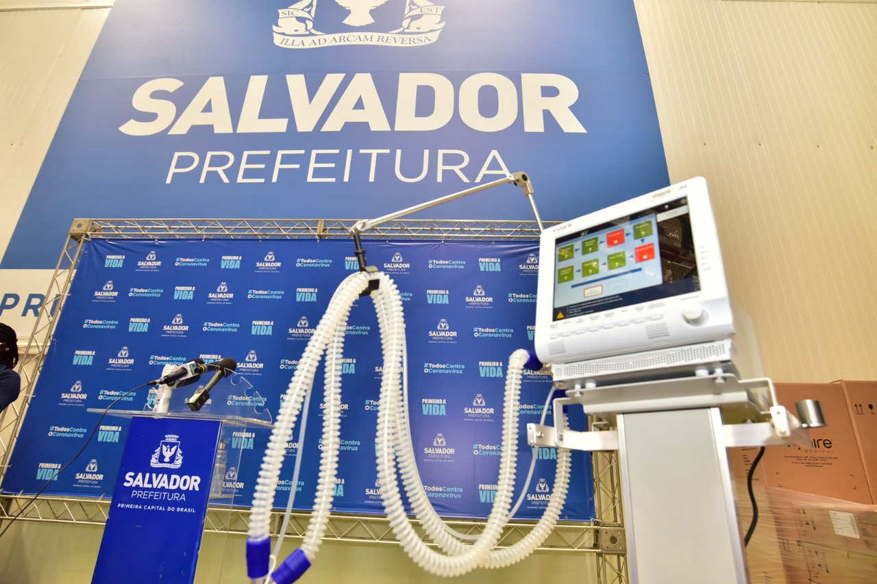 Salvador ganha 50 novos respiradores para UTIs de covid-19