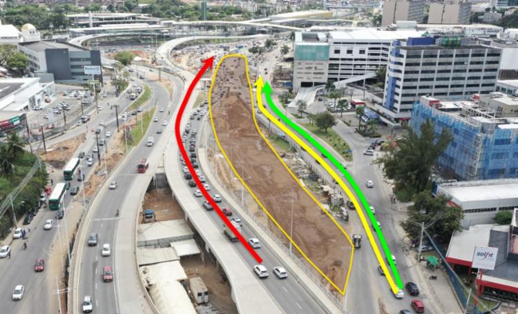 Obras do BRT alteram tráfego na região da Av. ACM a partir desta quarta