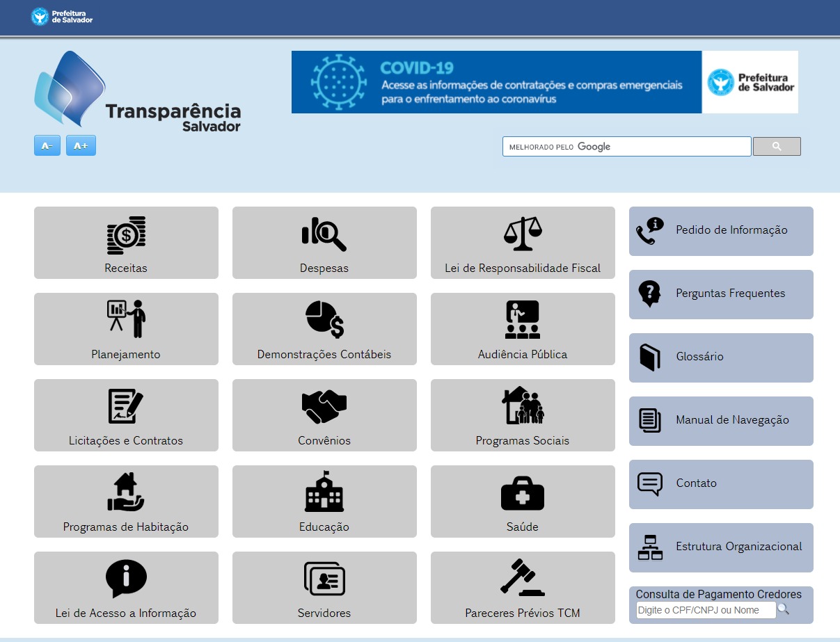 Prefeitura de Salvador lança novo Portal da Transparência