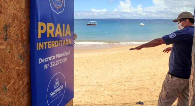 Prefeitura de Salvador interdita praias, praças e clubes a partir desta quarta