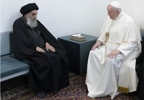 Papa Francisco tem encontro histórico com líder xiita no Iraque