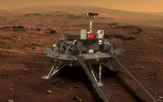 Nave espacial chinesa pousa na superfície de Marte