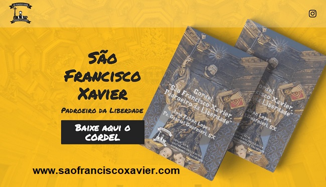 Devoção lança o cordel “São Francisco Xavier, Padroeiro da Liberdade” nesta terça