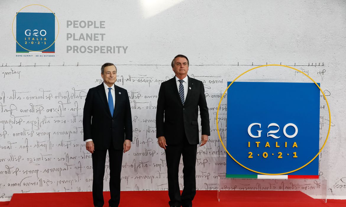 No G20, Bolsonaro destaca avanço da vacinação contra Covid-19 no Brasil