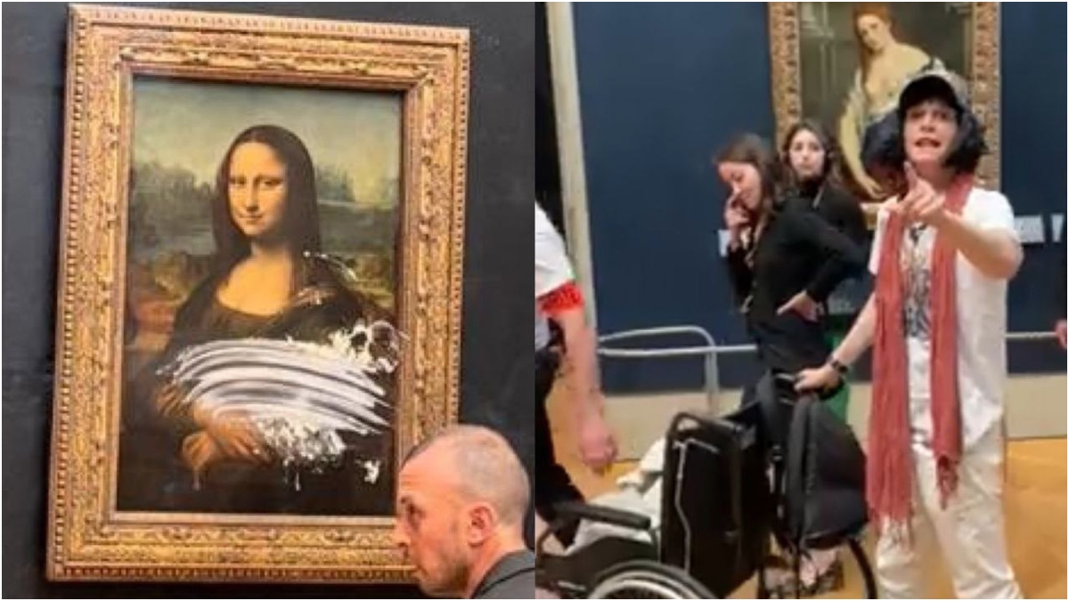 Ativista lança bolo no quadro da Mona Lisa no Louvre