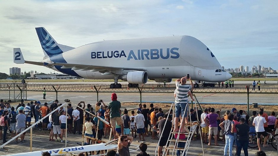 Avião cargueiro “Beluga” pousa no Brasil em 1º voo para América Latina