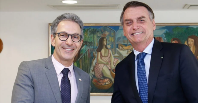 Governador reeleito de MG, Zema declara apoio a Bolsonaro no 2º turno
