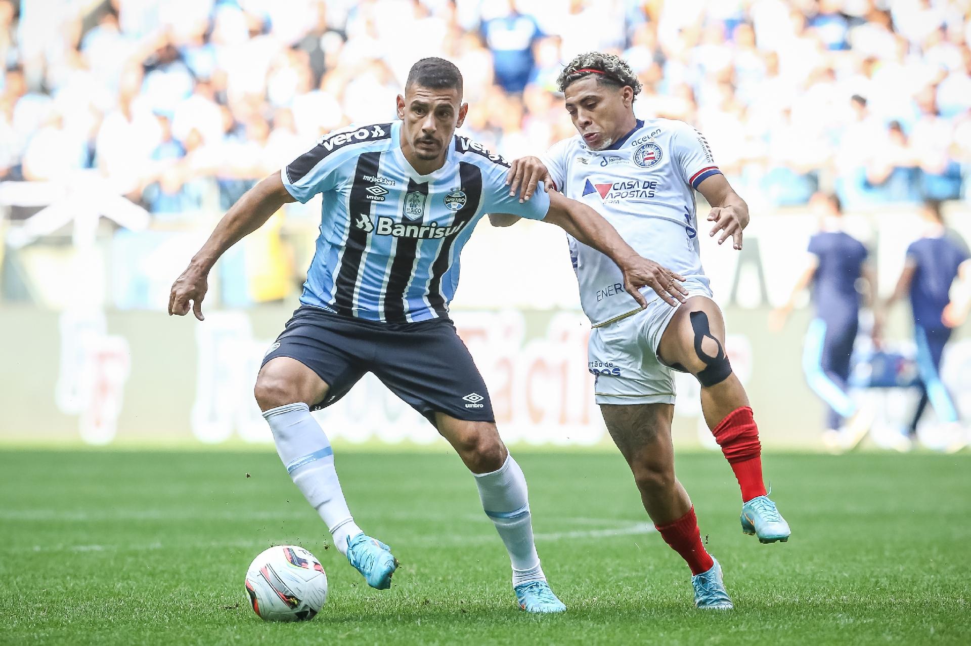 Fora de casa, Bahia empata com o Grêmio-RS em 1 a 1; veja os gols