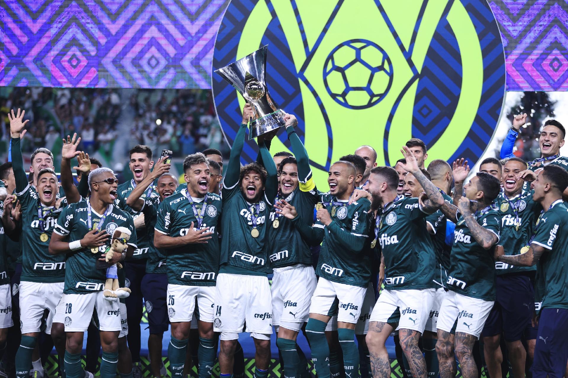 Palmeiras aplica 2 a 1 no América-MG e recebe troféu de campeão brasileiro