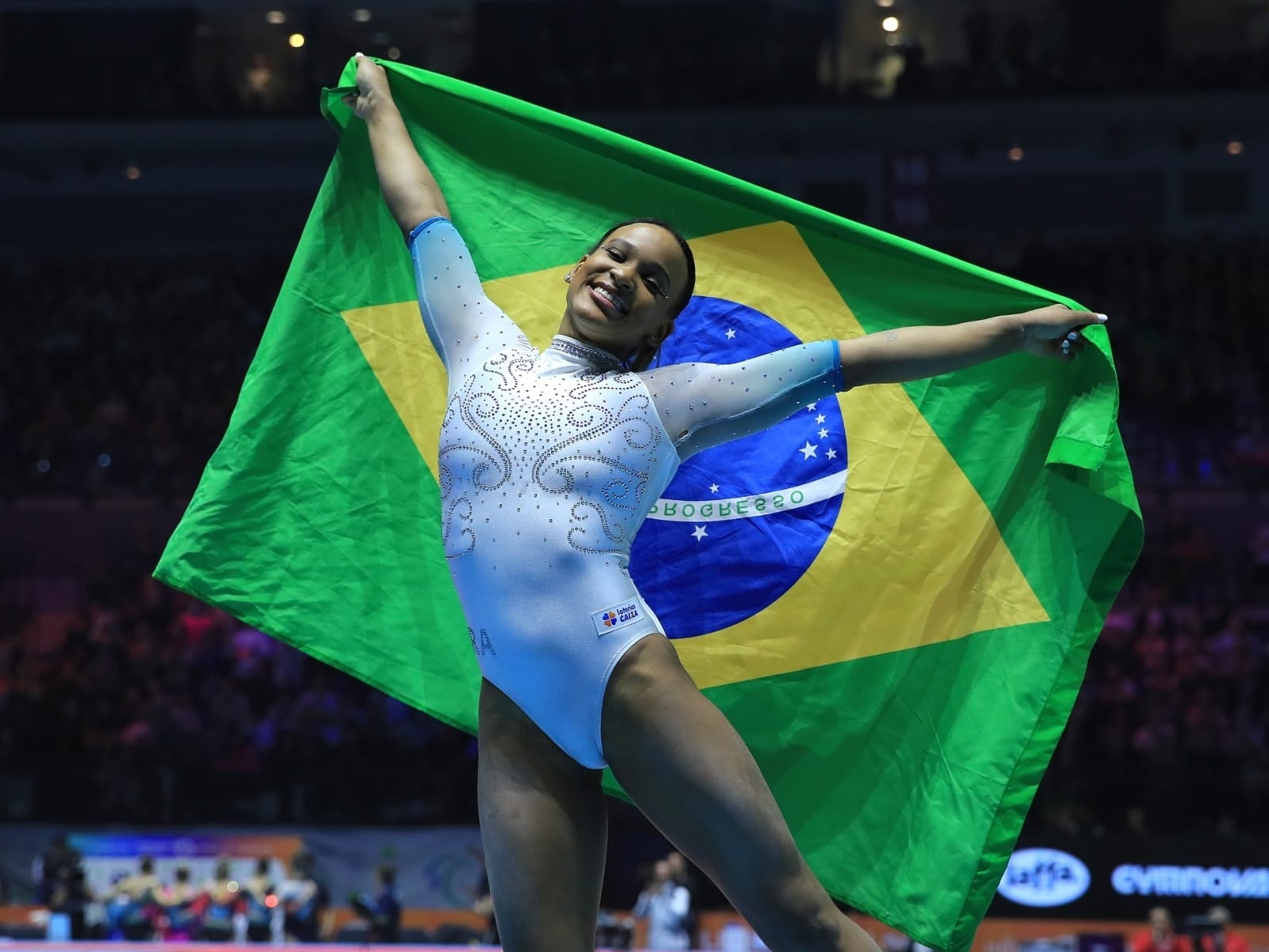 Rebeca Andrade vence individual geral no Mundial de Ginástica Artística na Inglaterra