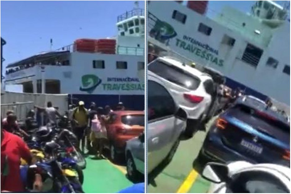 Ferries colidem no Terminal de Bom Despacho em Itaparica