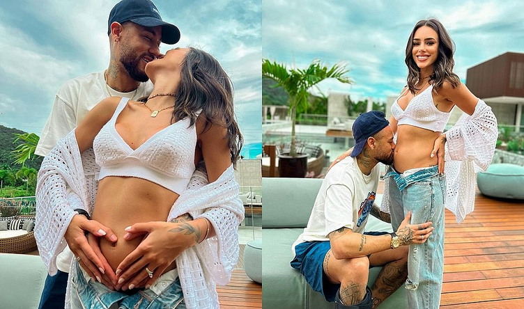 Neymar comemora gravidez da namorada Bruna Biancardi