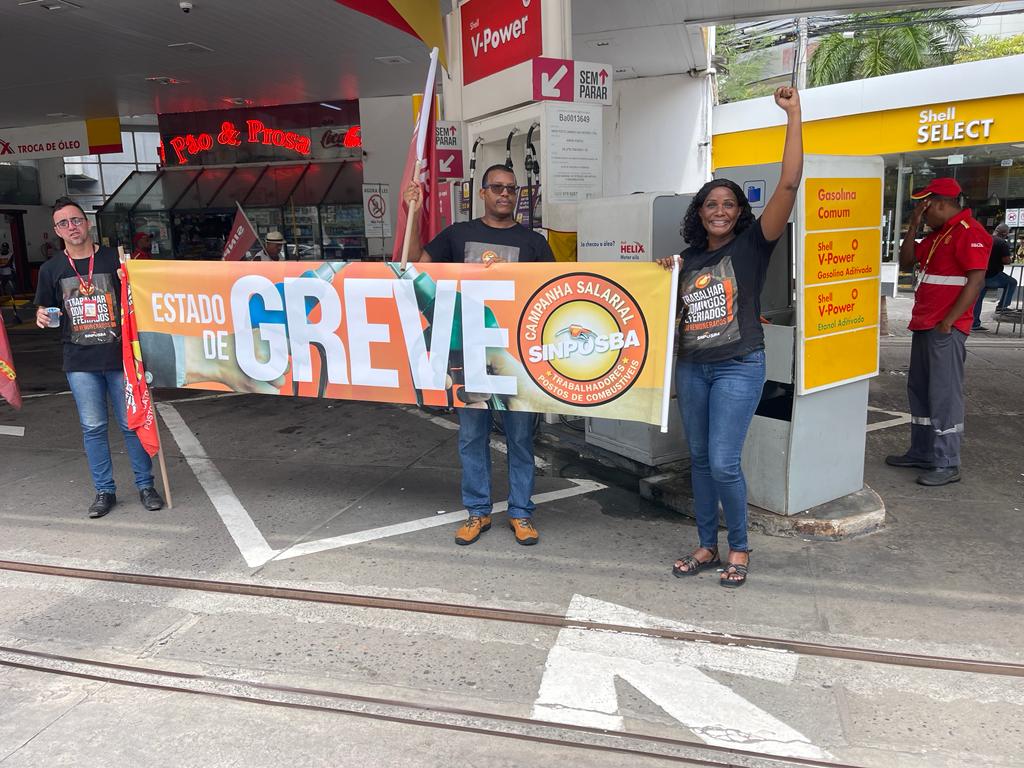 Trabalhadores em postos de combustíveis da Bahia estão em Estado de Greve
