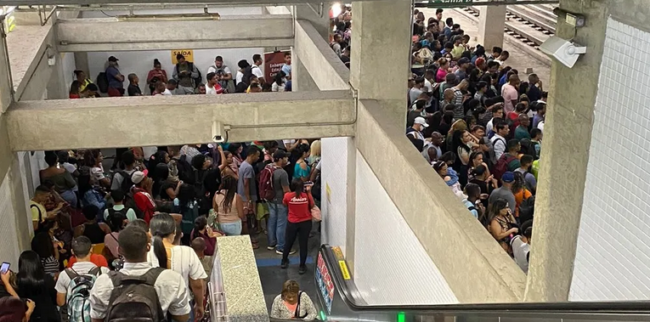 Assalto próximo à Estação Bom Juá causa tumulto no Metrô de Salvador