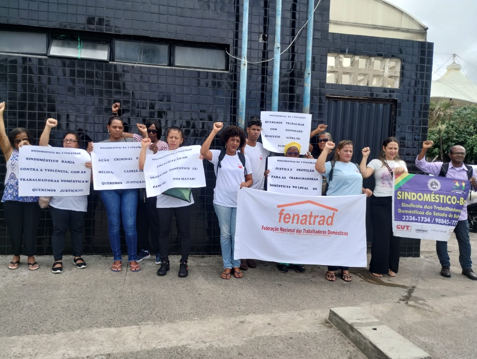 FENATRAD e SINDOMÉSTICO/Ba protestam contra mais uma agressão de Melina Esteves França a uma trabalhadora doméstica